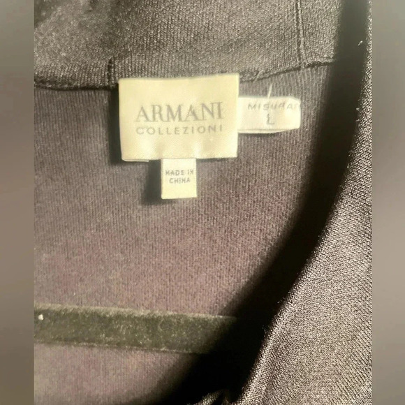 Vintage Armani Collezioni casual cottonpoly full zip longsleeve track jacket L - Picture 2 of 6